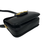 Celine Vintage Horsebit Leather Shoulder Bag Pochette Black — view 7