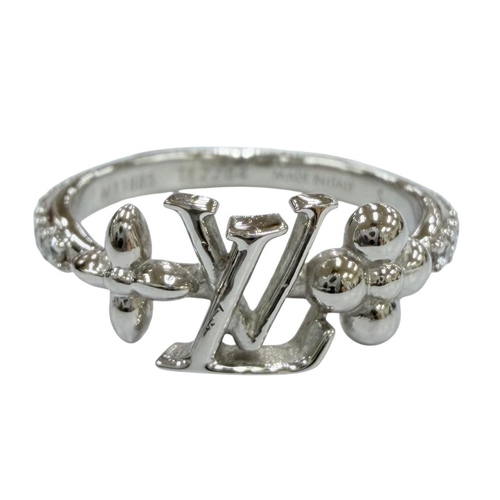 Louis Vuitton Ring LV Iconic Rhinestone Silver S JP