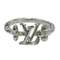 Louis Vuitton Ring LV Iconic Rhinestone Silver S JP