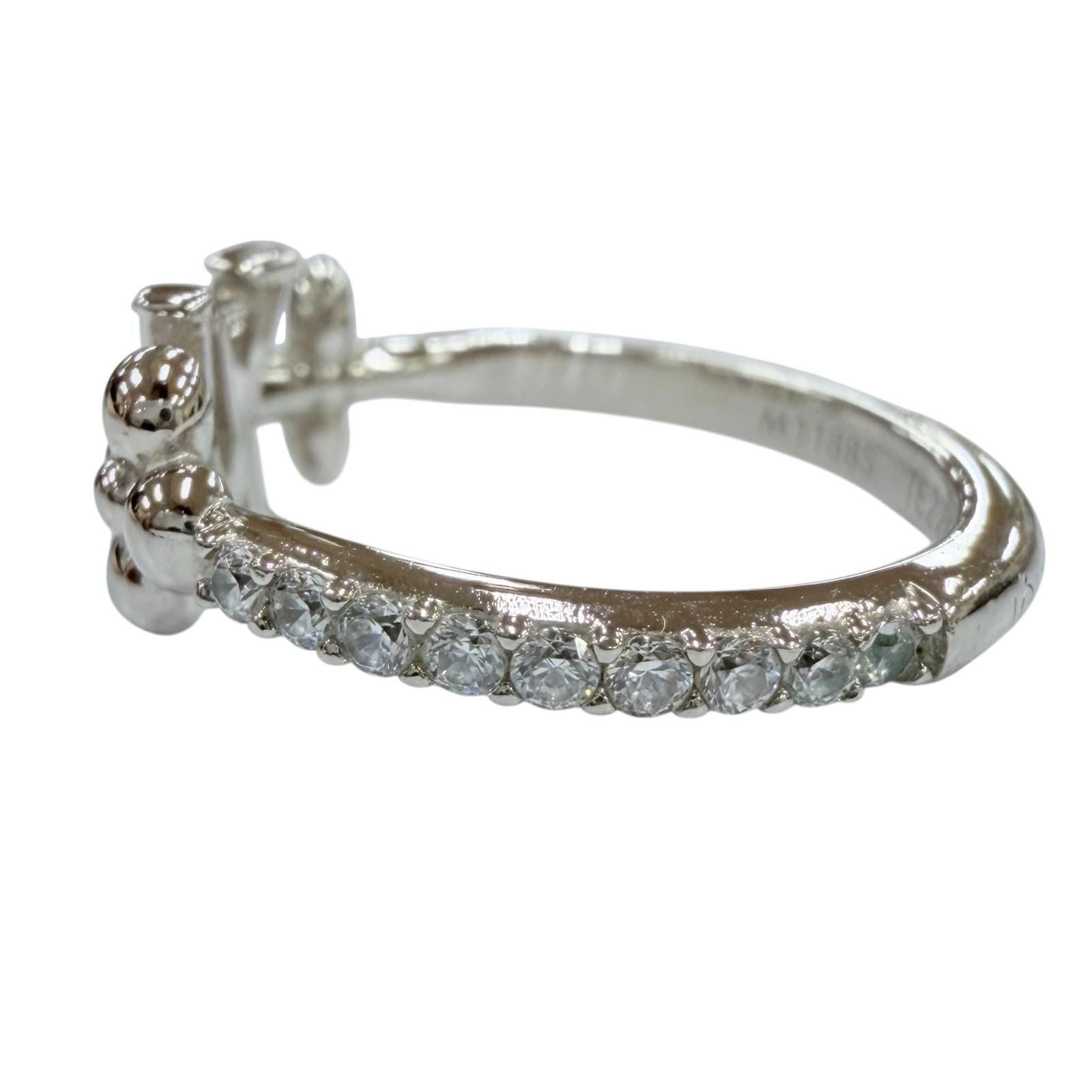 Louis Vuitton Ring LV Iconic Rhinestone Silver S JP — view 3