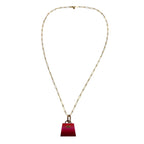 Hermes Amulette Marokinnier GM Fusion Kelly Pendant Buffalo Horn Pink — view 4