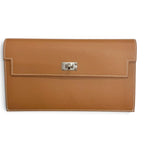Hermes Kelly Pocket Long Veau Madame Gold Silver Wallet — view 3