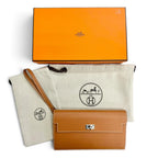 Hermes Kelly Pocket Long Veau Madame Gold Silver Wallet — view 2