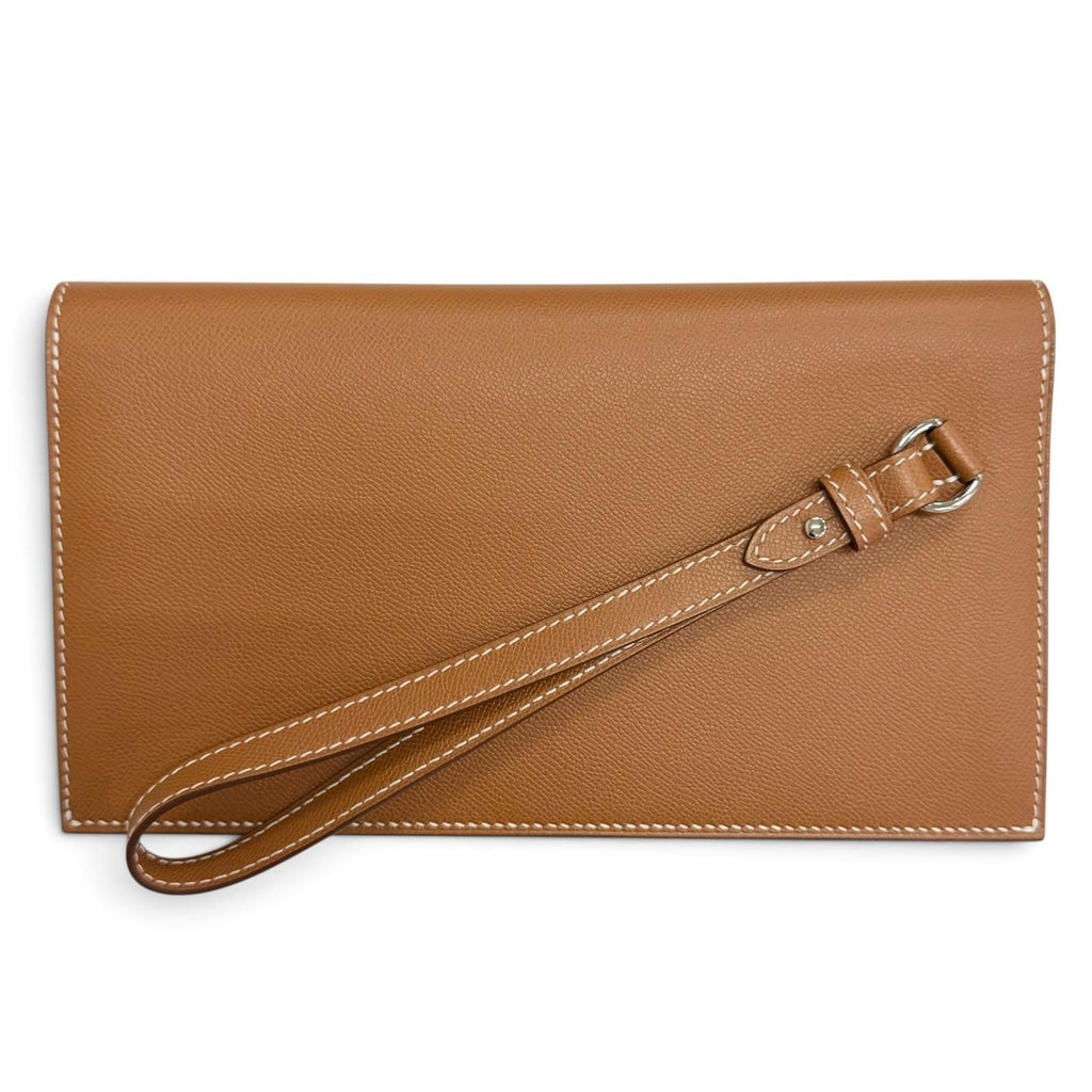 Hermes Kelly Pocket Long Veau Madame Gold Silver Wallet — view 4