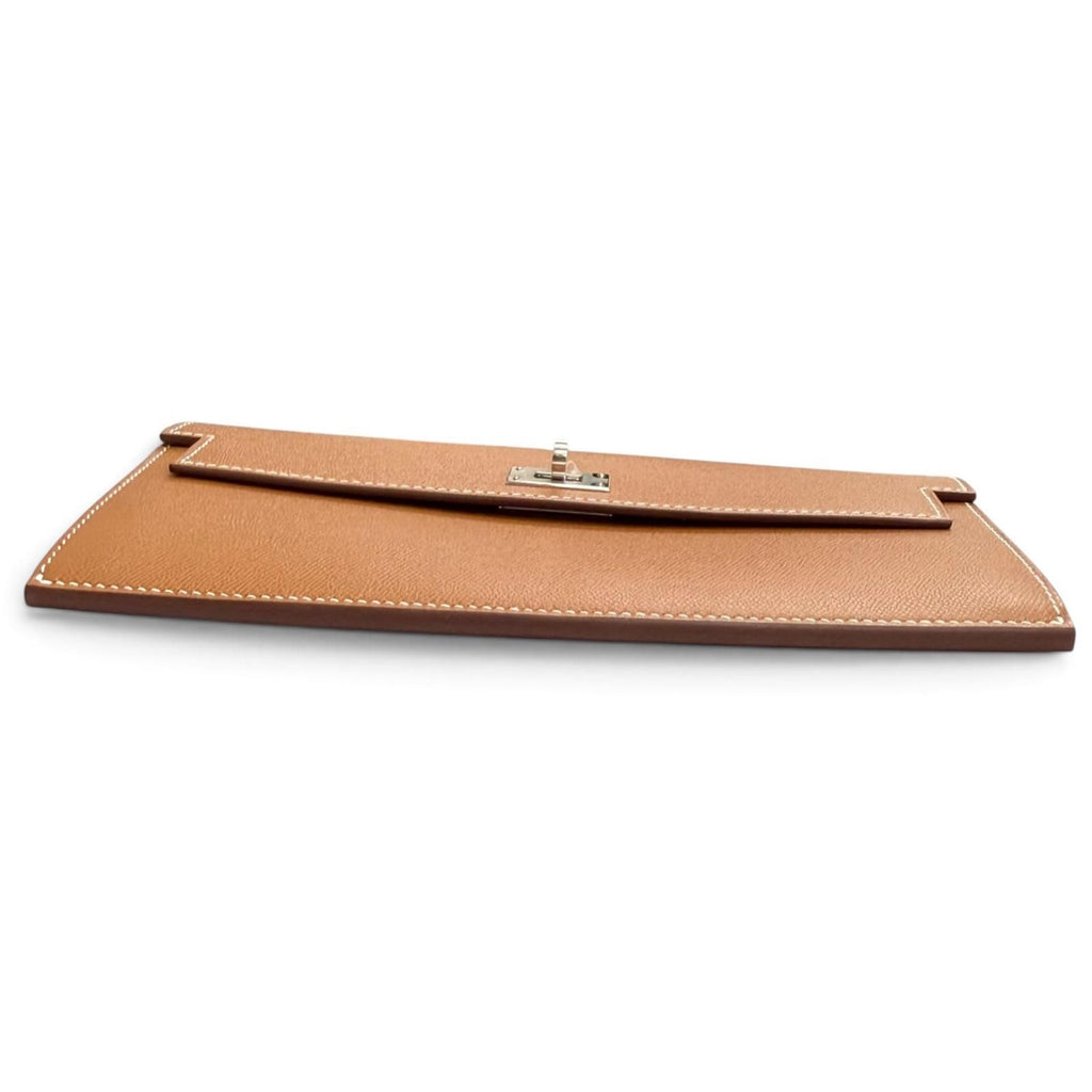 Hermes Kelly Pocket Long Veau Madame Gold Silver Wallet — view 5