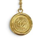 Chanel Vintage CC Logo Coin Motif Plate Chain Belt Gold — view 5