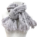 Louis Vuitton Logomania Scarf Wool Silk Gray Perlee — view 2