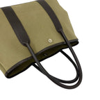 Hermes Garden Party PM Toile Officier Buffalo Tote Bag Khaki Nicotine — view 4