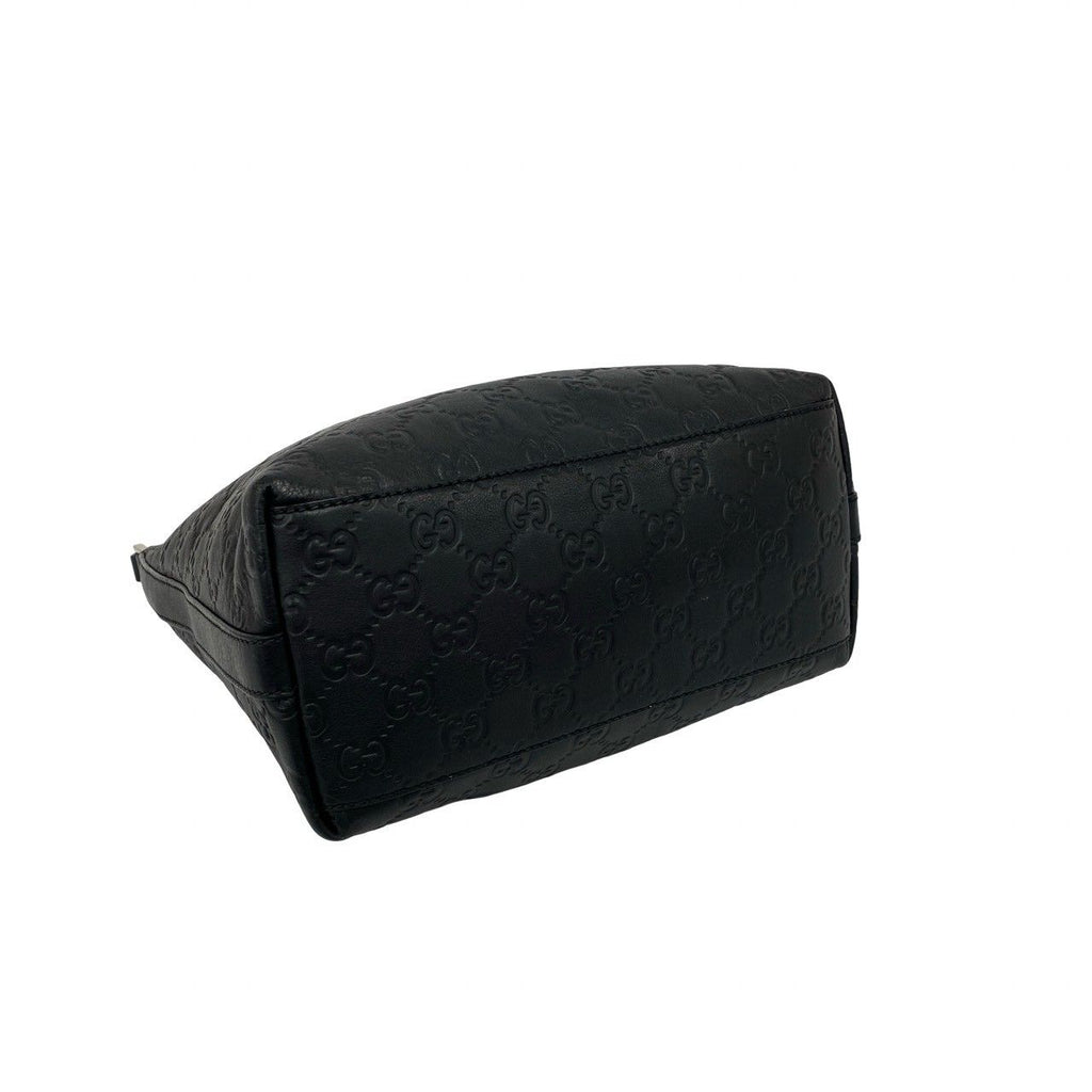 Gucci Guccissima GG Log Pattern Leather Shoulder Bag Mini Tote Black — view 7