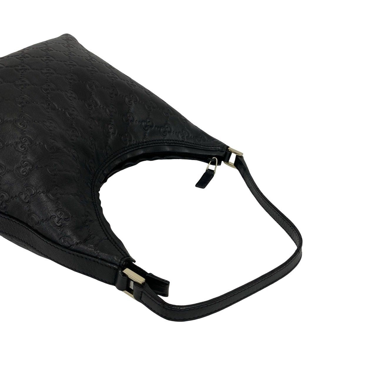 Gucci Guccissima GG Log Pattern Leather Shoulder Bag Mini Tote Black — view 4