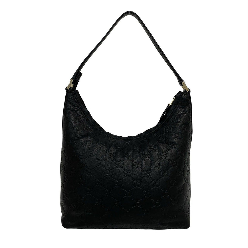 Gucci Guccissima GG Log Pattern Leather Shoulder Bag Mini Tote Black — view 3