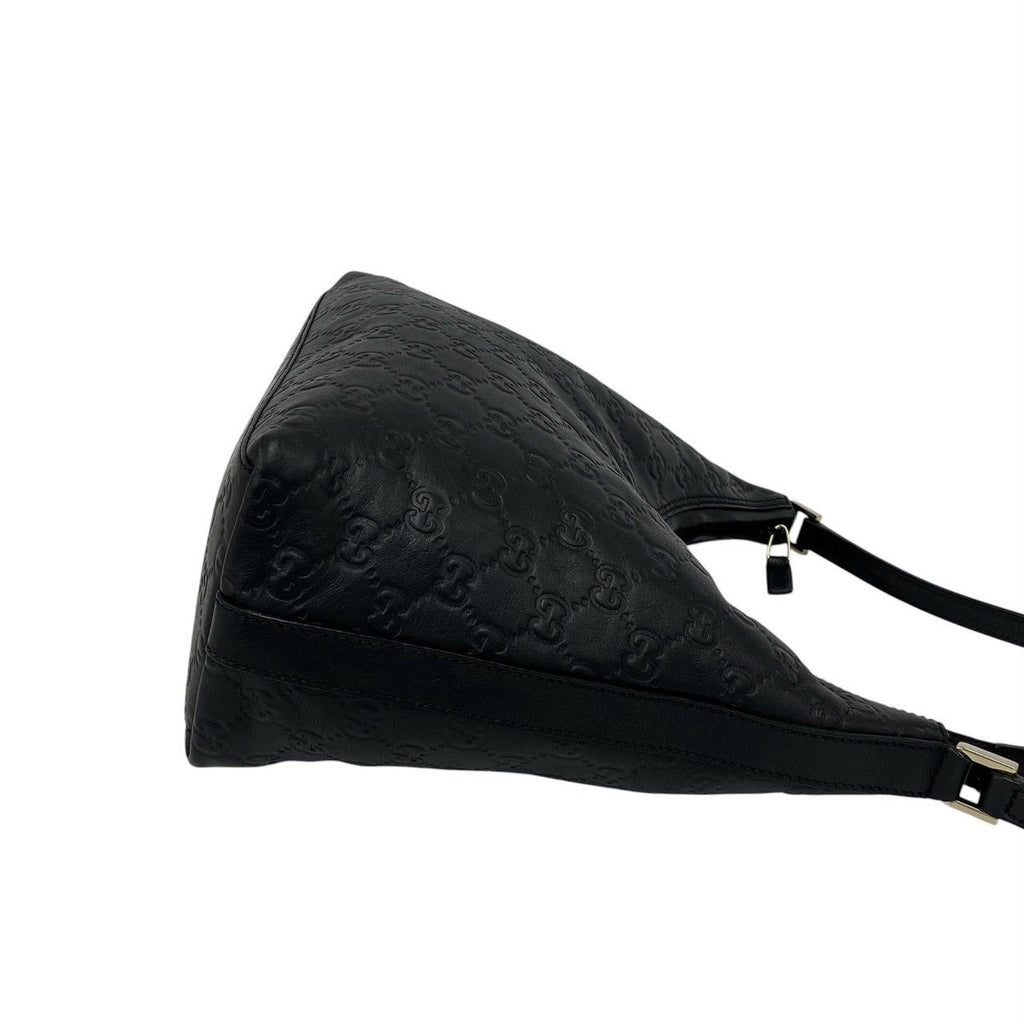 Gucci Guccissima GG Log Pattern Leather Shoulder Bag Mini Tote Black — view 6