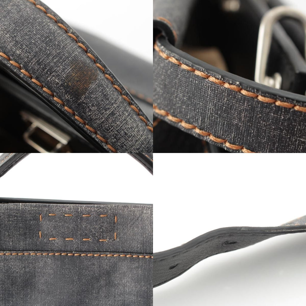 Fendi Peekaboo Leather 2-Way Shoulder Business Bag Indigo — view 8