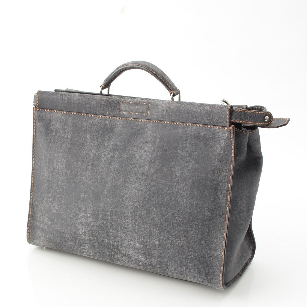 Fendi Peekaboo Leather 2-Way Shoulder Business Bag Indigo — view 2