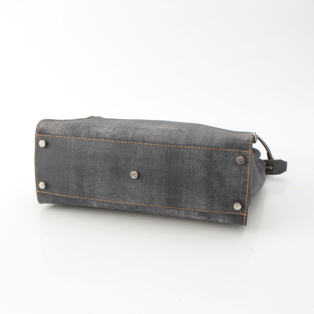 Fendi Peekaboo Leather 2-Way Shoulder Business Bag Indigo — view 5