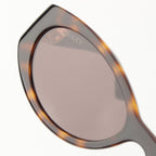 Gucci GG Interlocking G Oval Frame Asian Fit Sunglasses Eyewear Brown — view 5