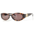 Gucci GG Interlocking G Oval Frame Asian Fit Sunglasses Eyewear Brown