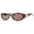 Gucci GG Interlocking G Oval Frame Asian Fit Sunglasses Eyewear Brown