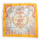 Hermes Carre 90 Au Dela Des Cinq Mers the Seas Silk Scarf Yellow — view 2