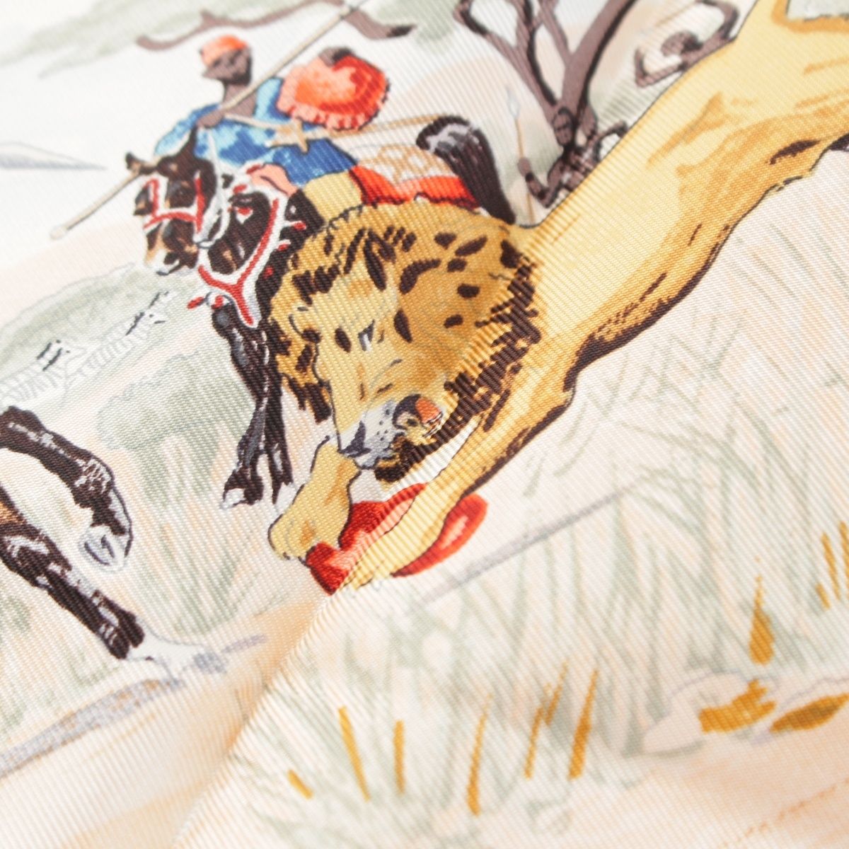 Hermes Carre 90 Cavaliers Peuls Pool Tribe Horseman Silk Scarf — view 7
