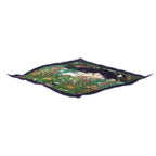 Hermes Pleated Carre Silk Sichuan Animal Scarf Navy Green — view 2