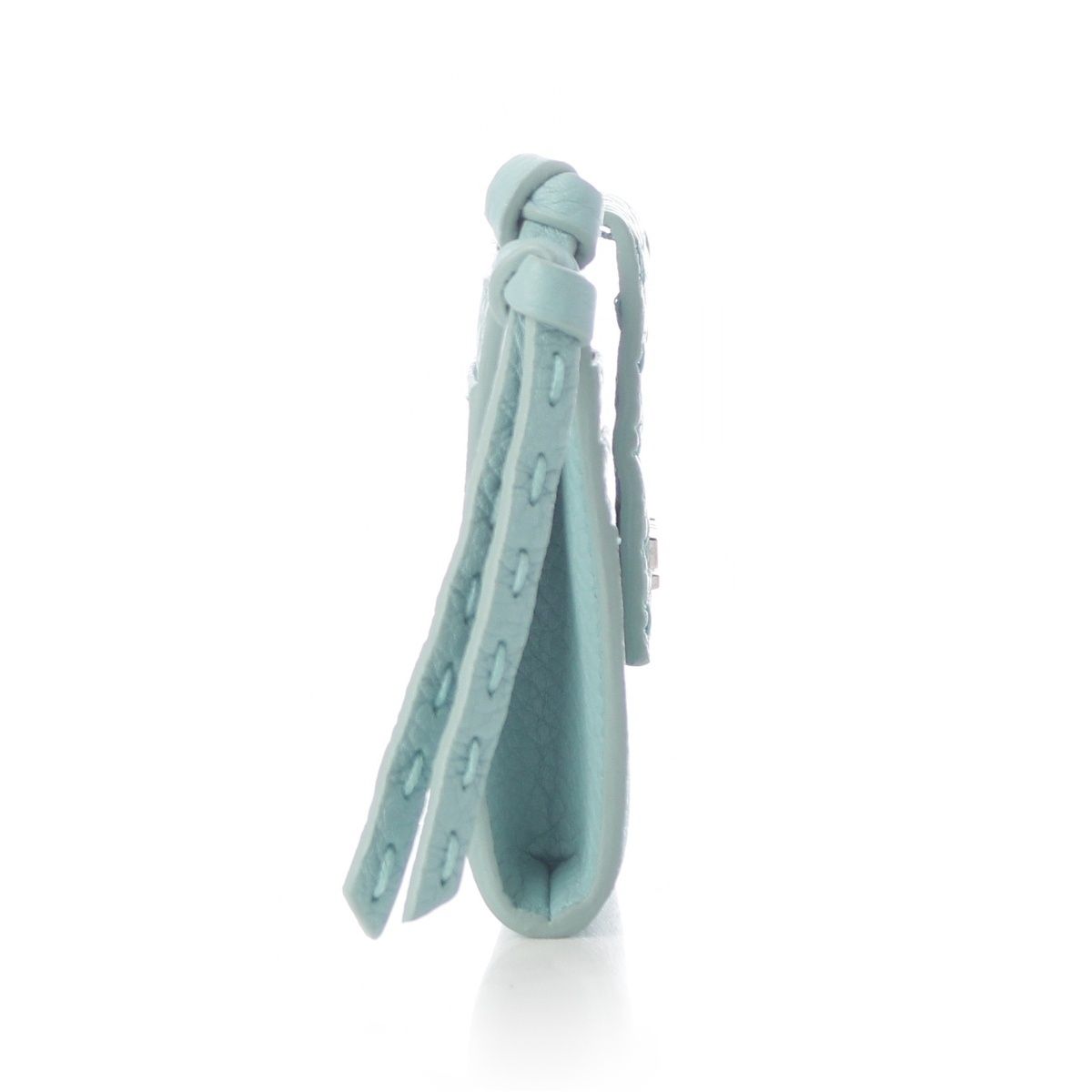 Fendi Selleria Leather FF Diamond Card Case Holder Fragment Light Blue — view 3