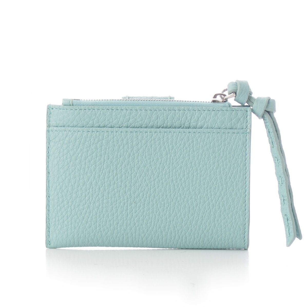 Fendi Selleria Leather FF Diamond Card Case Holder Fragment Light Blue — view 4
