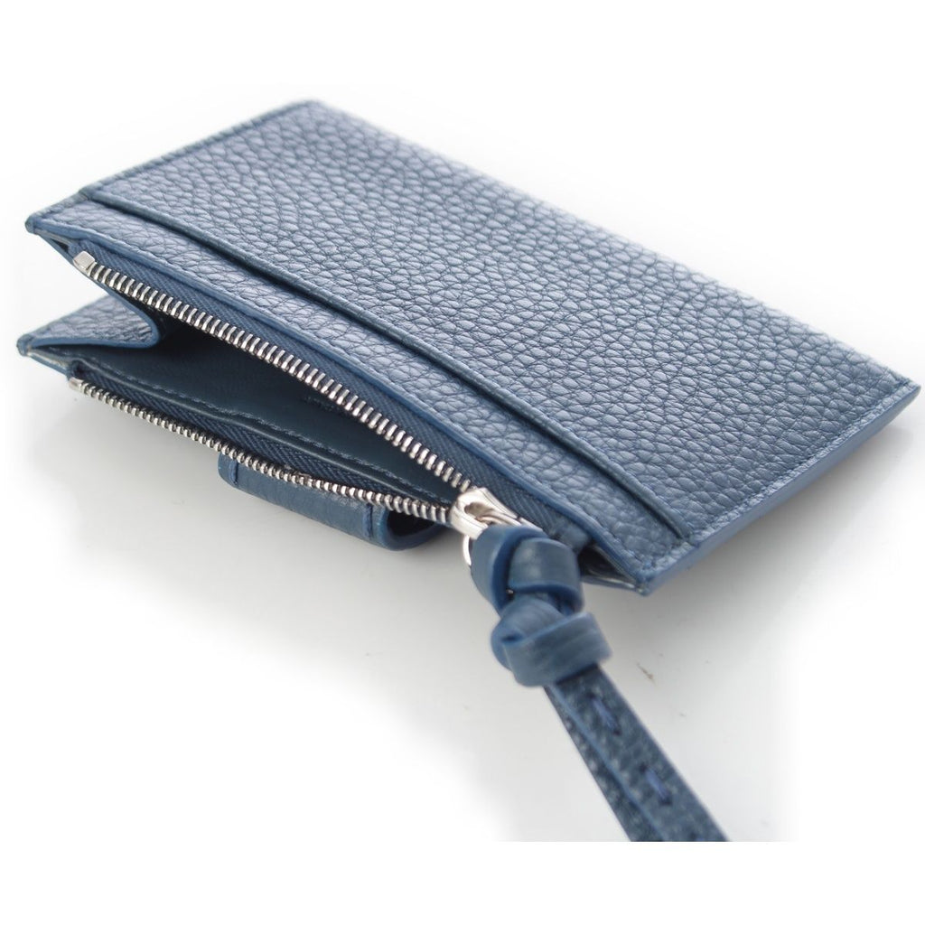 Fendi Selleria Leather FF Diamond Card Case Holder Fragment Blue — view 5