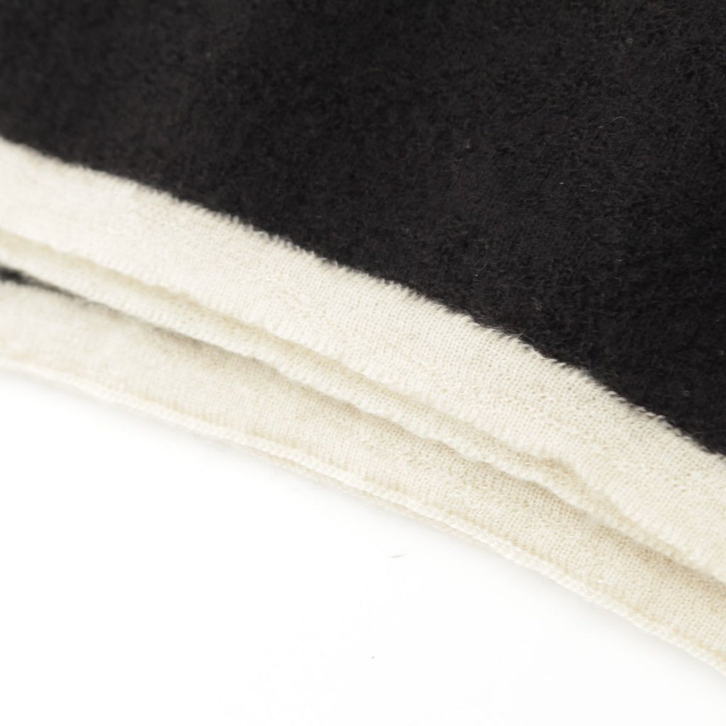 Chanel Cashmere CC Logo Large Scarf Shawl Black — view 4