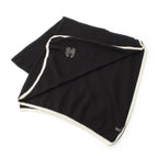 Chanel Cashmere CC Logo Large Scarf Shawl Black — view 2