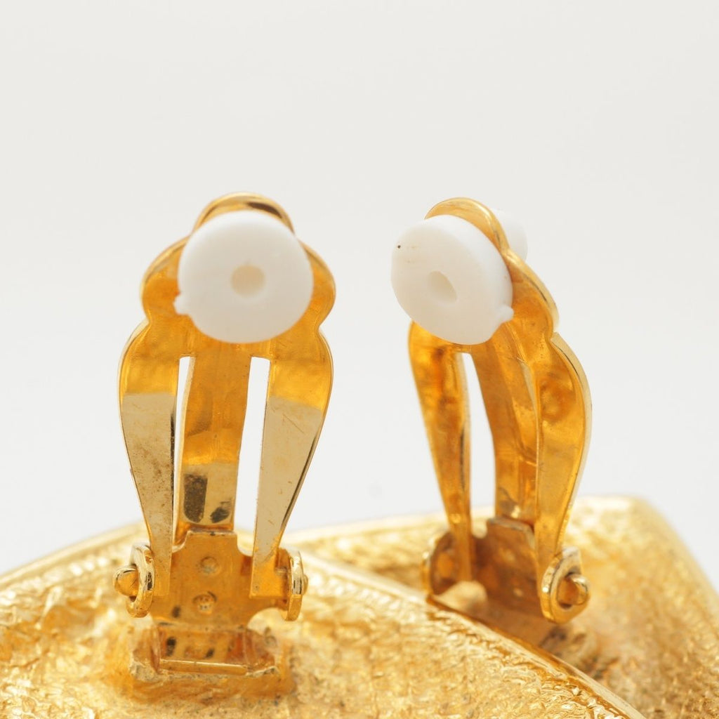 Saint Laurent Heart Earrings Vintage Gold — view 8