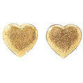 Saint Laurent Heart Earrings Vintage Gold