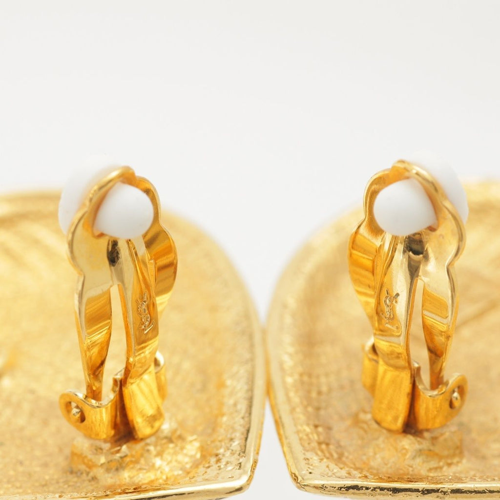 Saint Laurent Heart Earrings Vintage Gold — view 7