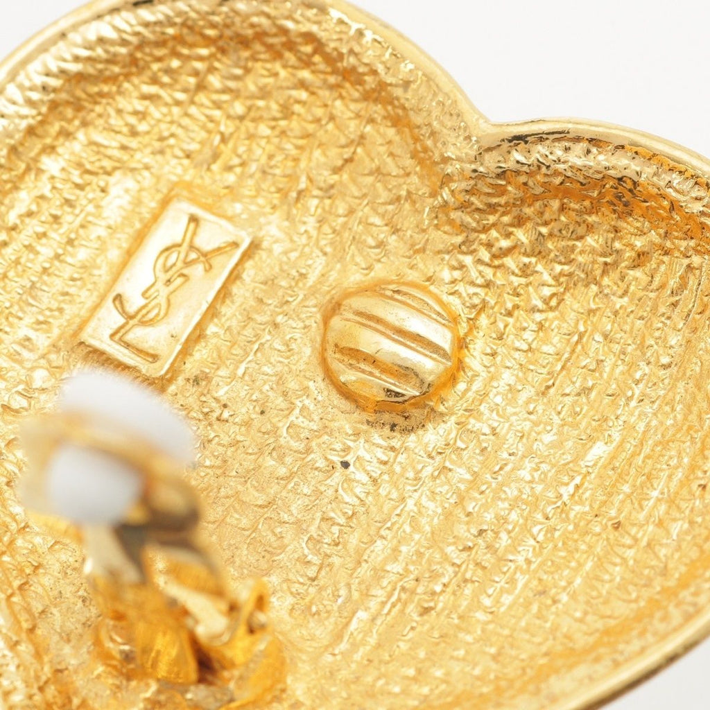 Saint Laurent Heart Earrings Vintage Gold — view 5