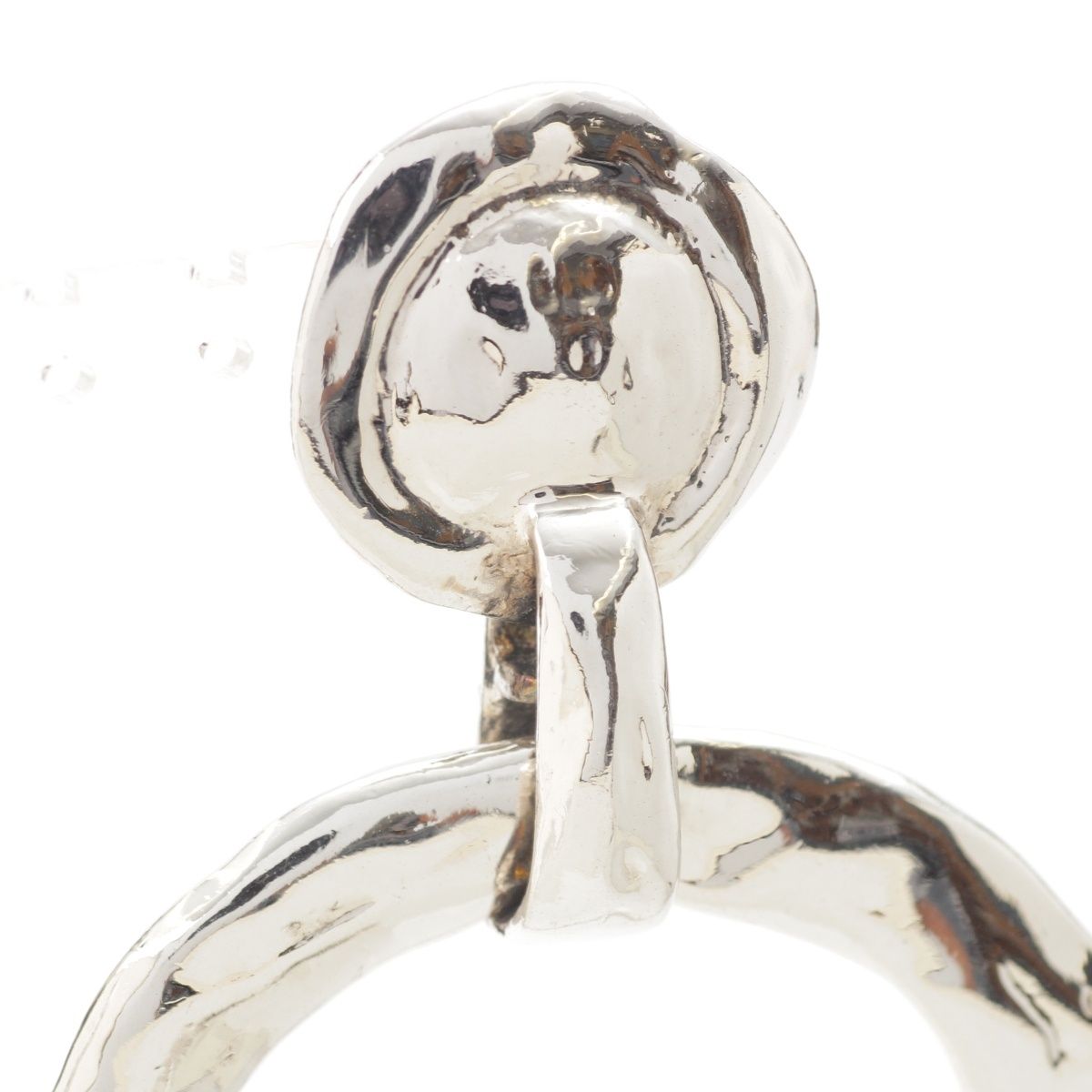 Saint Laurent Circle Hoop Earrings Vintage Silver — view 5