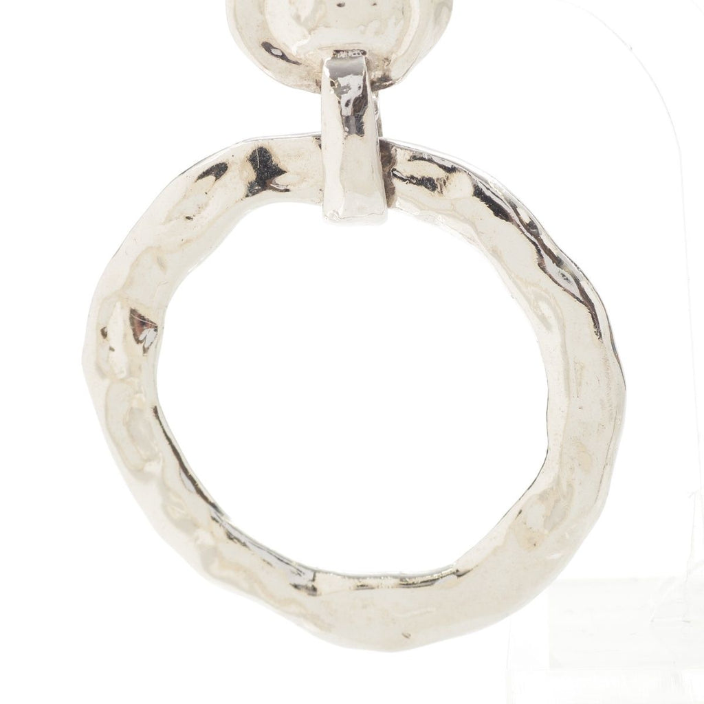 Saint Laurent Circle Hoop Earrings Vintage Silver — view 4