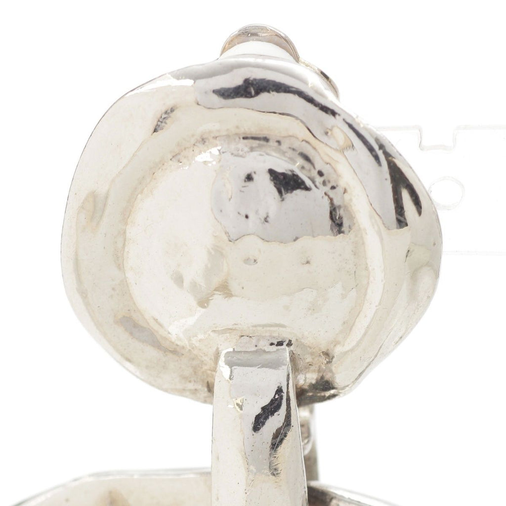 Saint Laurent Circle Hoop Earrings Vintage Silver — view 3