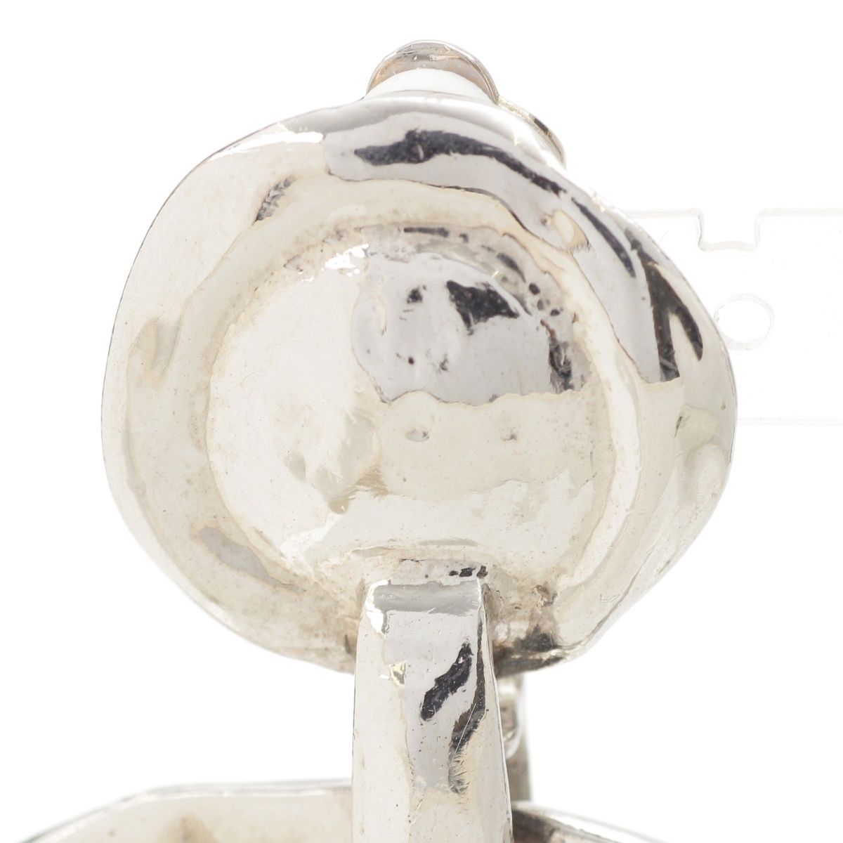 Saint Laurent Circle Hoop Earrings Vintage Silver — view 3