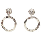 Saint Laurent Circle Hoop Earrings Vintage Silver — view 2