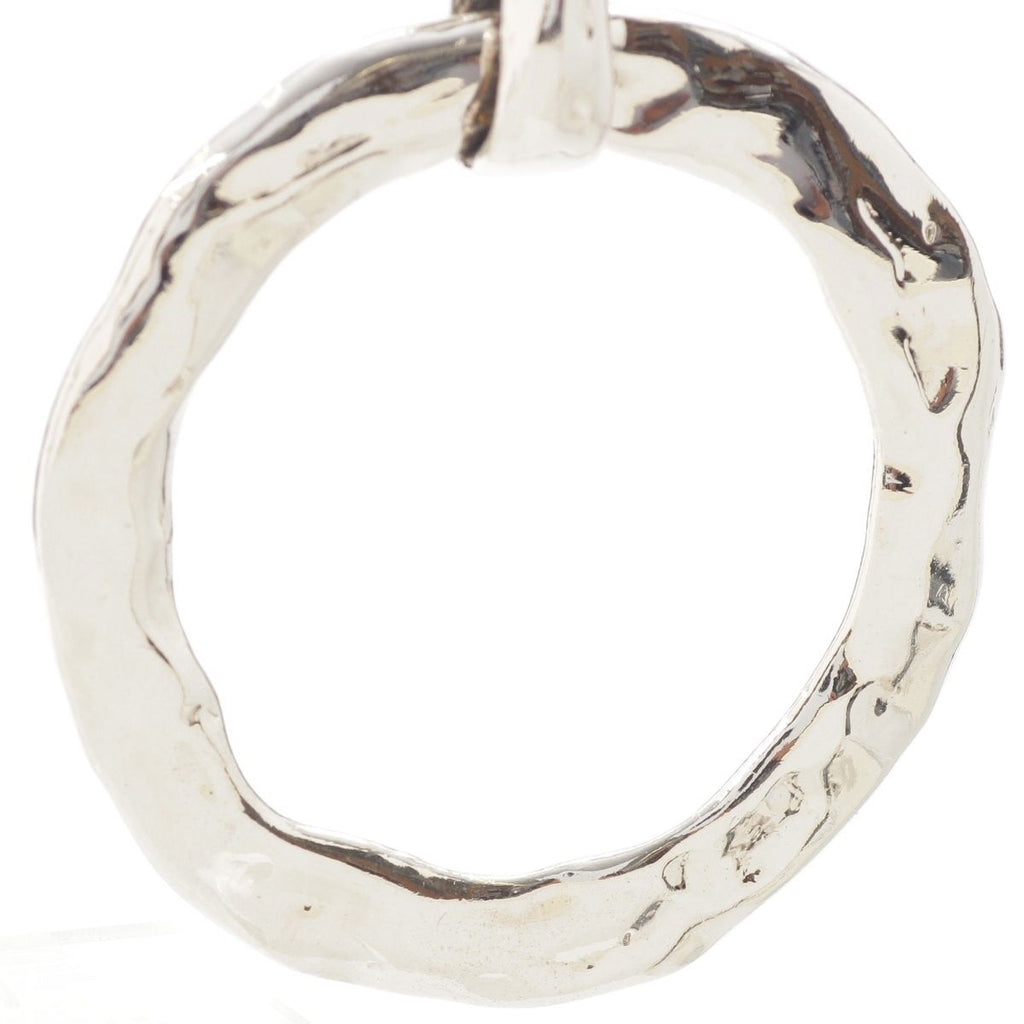 Saint Laurent Circle Hoop Earrings Vintage Silver — view 6
