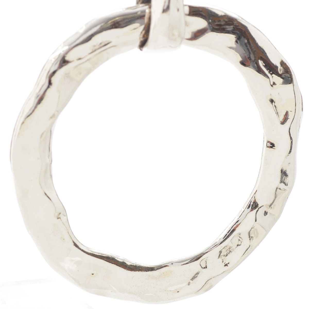 Saint Laurent Circle Hoop Earrings Vintage Silver — view 6