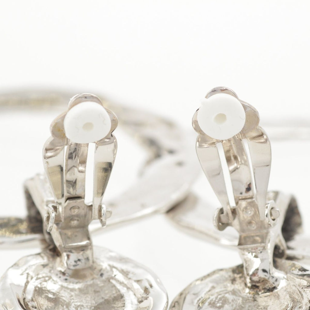 Saint Laurent Circle Hoop Earrings Vintage Silver — view 7