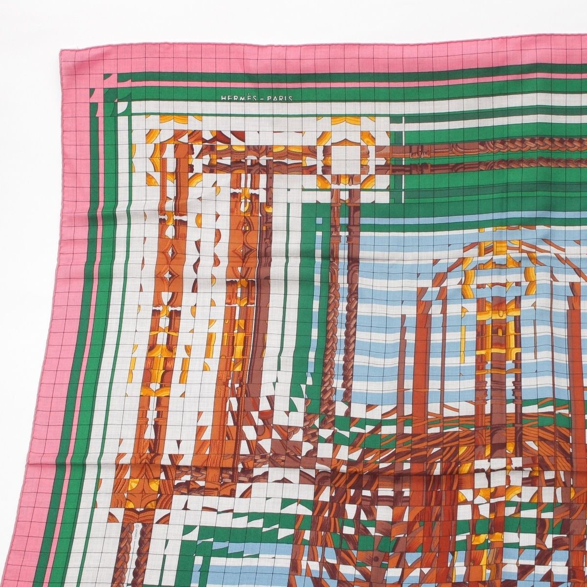 Hermes Carre Geant Cashmere Silk Coaching de Ja Vu Deja Vu Scarf Multicolor — view 2