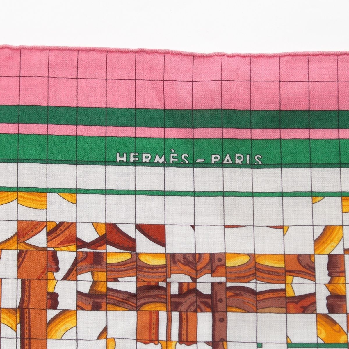 Hermes Carre Geant Cashmere Silk Coaching de Ja Vu Deja Vu Scarf Multicolor — view 7