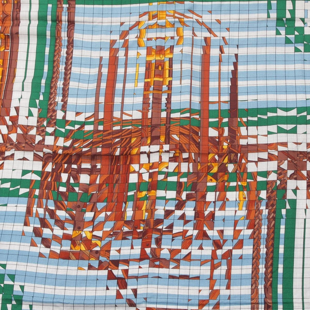 Hermes Carre Geant Cashmere Silk Coaching de Ja Vu Deja Vu Scarf Multicolor — view 6