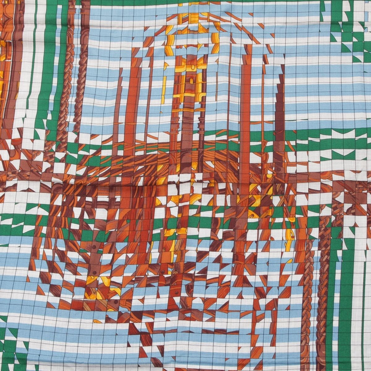 Hermes Carre Geant Cashmere Silk Coaching de Ja Vu Deja Vu Scarf Multicolor — view 6