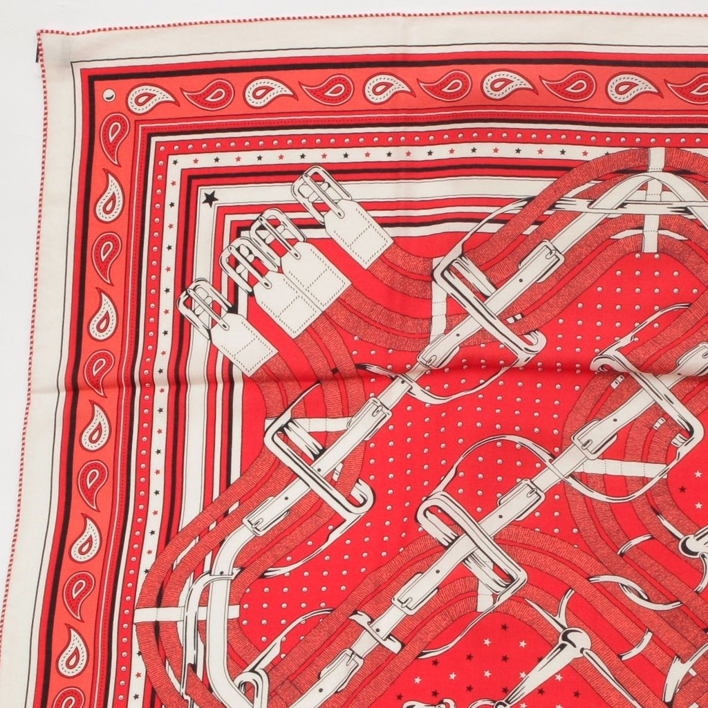 Hermes Carre Geant Cashmere Silk Mors a Jouets Bandana Horse Bit Scarf — view 2