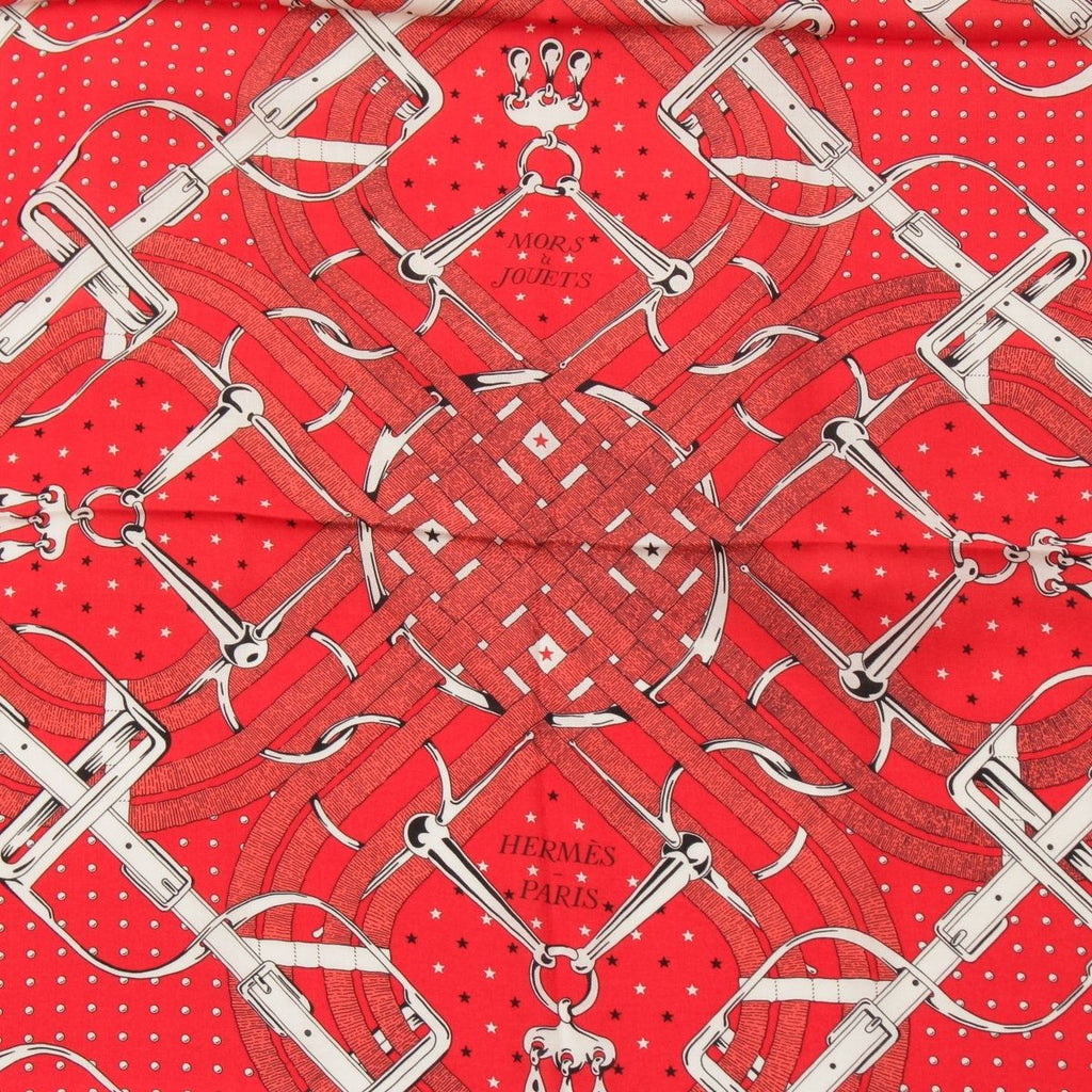 Hermes Carre Geant Cashmere Silk Mors a Jouets Bandana Horse Bit Scarf — view 6