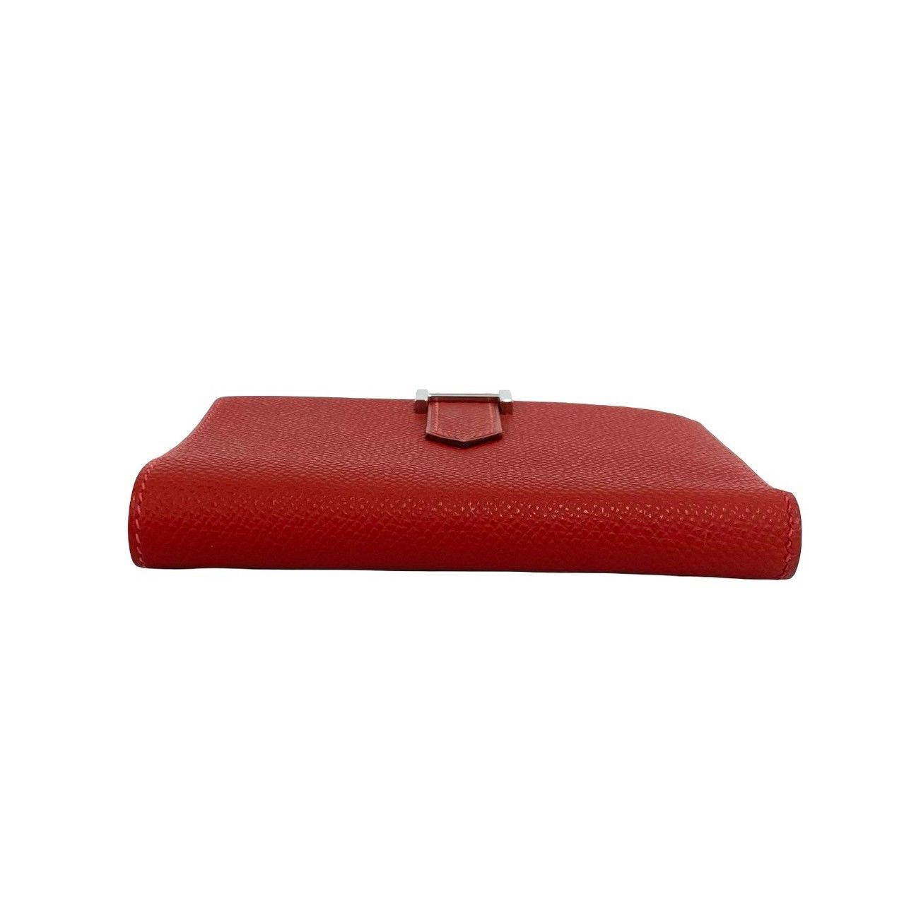 Hermes Bearn Compact Veau Epsom Bifold Wallet Mini Rouge Casaque — view 6