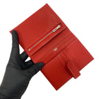 Hermes Bearn Compact Veau Epsom Bifold Wallet Mini Rouge Casaque — view 7